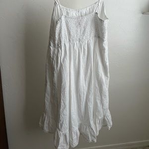 white dress adjustable straps